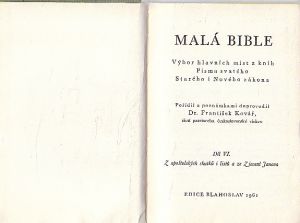 Malá bible výbor hlavních mist z knih písma svatého