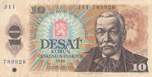 České papírové peníze 10/1986