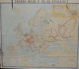 Mapa Třídní boje v 15. a 18. století