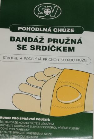 Bandáž pružná se srdíčkem   005  velikost 36-37