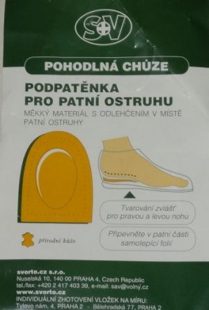 Podpatěnky pro patní ostruhy Velikost obuví 33 - 36cm.