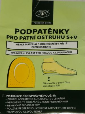 Podpatěnky pro patní ostruhu 33 - 36cm.  Levá