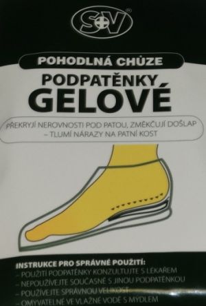 Podpatěnky gelové antišok velikost obuvi L 