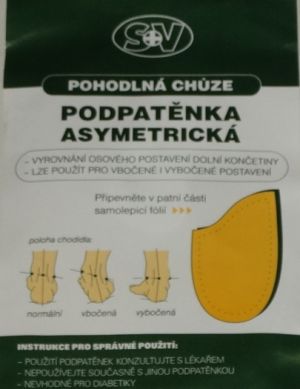 Podpatěnka asymetrická S+V  PN 47