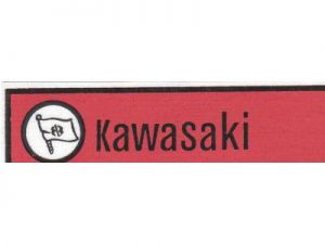 Zažehlovací etiketa Kawasaki 13 x 4 cm 
