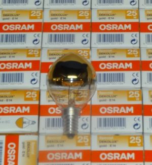 Žárovky OSRAM DEKOLUX GOLD E14 CLEAR 230V 25W.