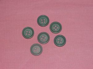 Knoflíky zelené, čtyřdírkové 16mm.