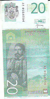 Srbsko 20 dinárů