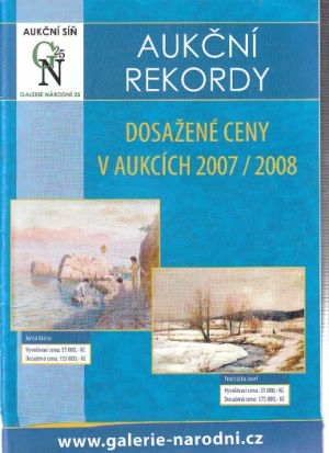 Aukční rekordy  - Dosažené ceny v aukcích 2007/2008