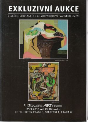 Exkluzivní aukce českého, slovenského a evropského výtvarného umění, 25.9.2010