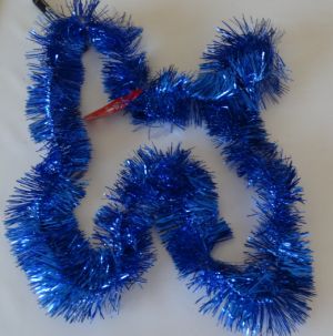 Vánoční dekorace - řetěz, modrý.