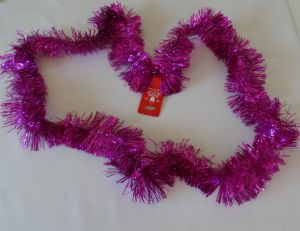 Vánoční dekorace - řetěz, fialový
