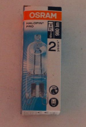 Halogenová žárovka OSRAM - Halopin pro 75W, 980lm.