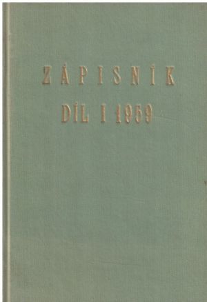 Zápisnik Dil I. 1959. časopisy zápisník z roku 1959 v knize.