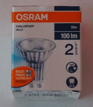 Žárovka halogenová Osram Halopar Alu 20W 100lm.