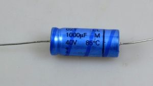 Axiální kondenzátor 1000uF/40V